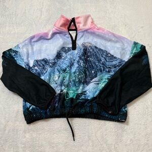 Kids Justice Colorful Mountain Print Pullover